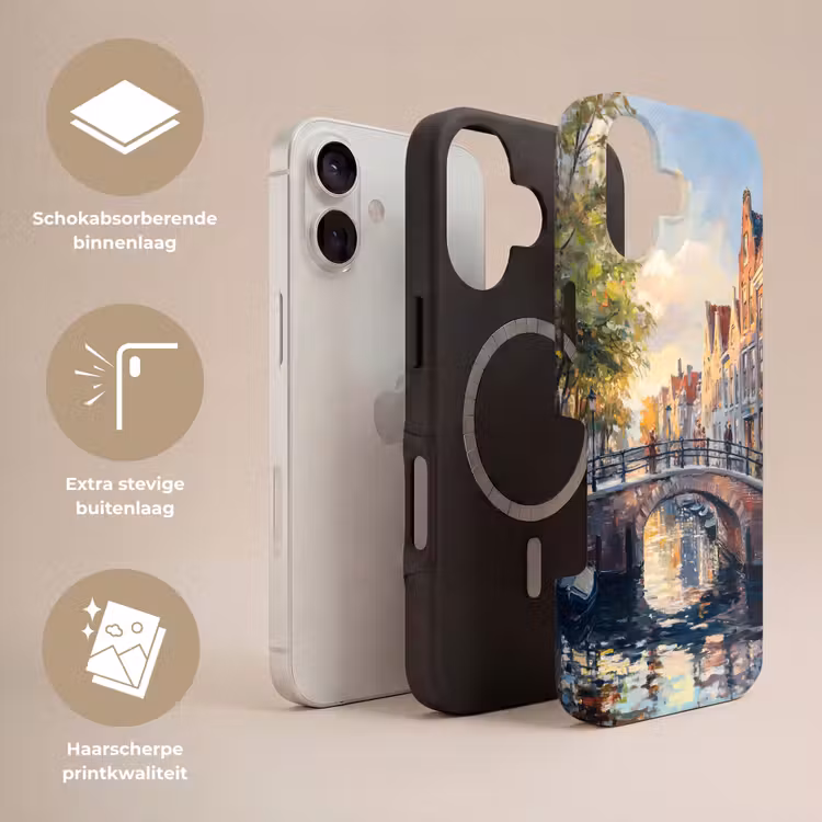 Brug - Stad - Huizen - Boot Toughcase MagSafe Apple iPhone 17 klein -USP_Lagen_NL