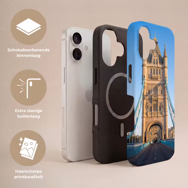Brug - Toren - Architectuur - Klassiek - Blauw Toughcase MagSafe Apple iPhone 17 klein -USP_Lagen_NL