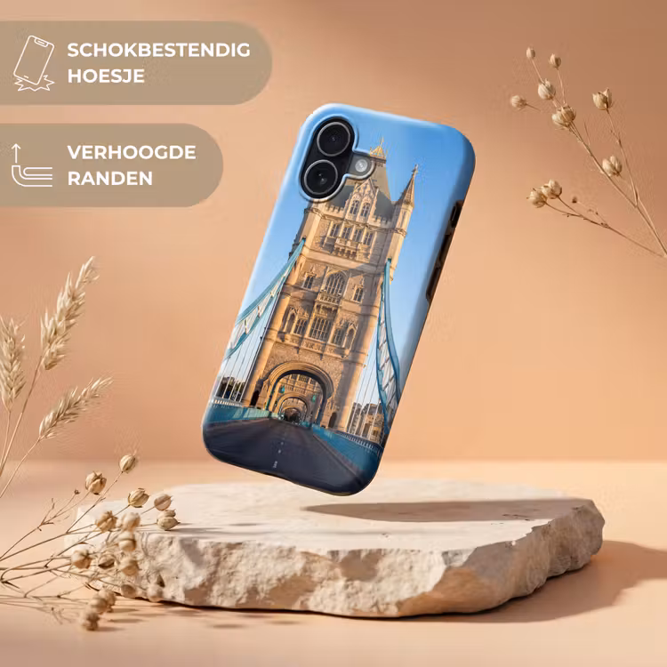 Brug - Toren - Architectuur - Klassiek - Blauw Toughcase MagSafe Apple iPhone 17 klein -USP_RandenV_NL