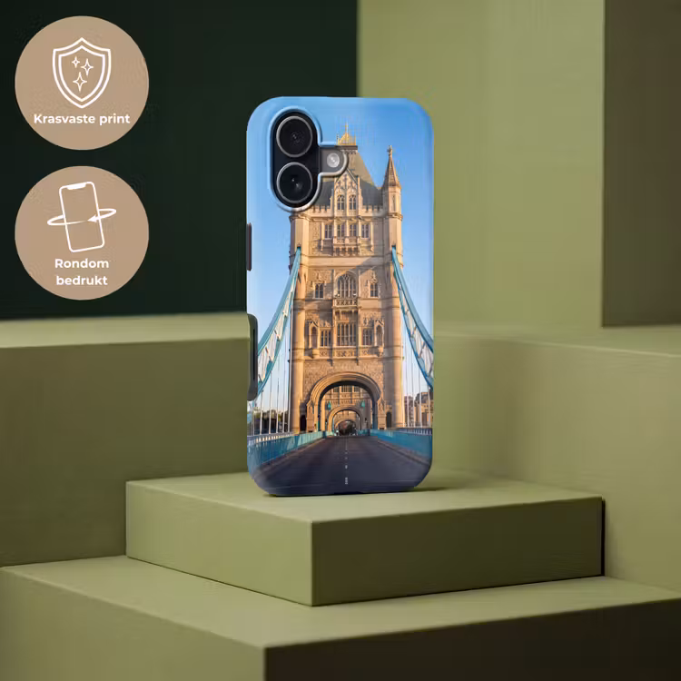 Brug - Toren - Architectuur - Klassiek - Blauw Toughcase MagSafe Apple iPhone 17 klein -USP_PrintM_NL
