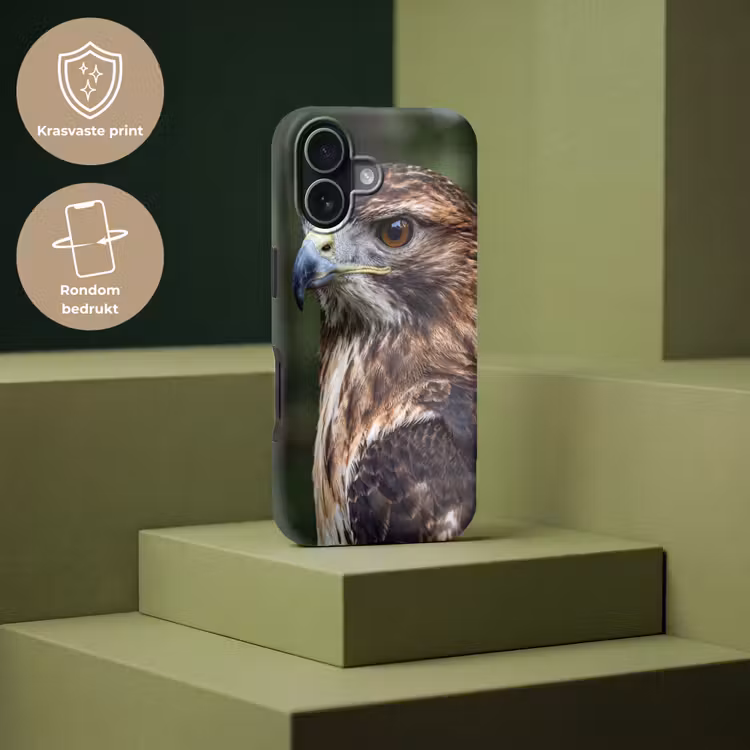 Buizerd - Roofvogel - Natuur - Bruin Toughcase MagSafe Apple iPhone 17 klein -USP_PrintM_NL