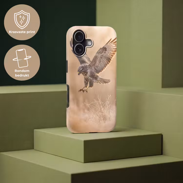 Buizerd - Roofvogel - Natuur - Bruin Toughcase MagSafe Apple iPhone 17 klein -USP_PrintM_NL