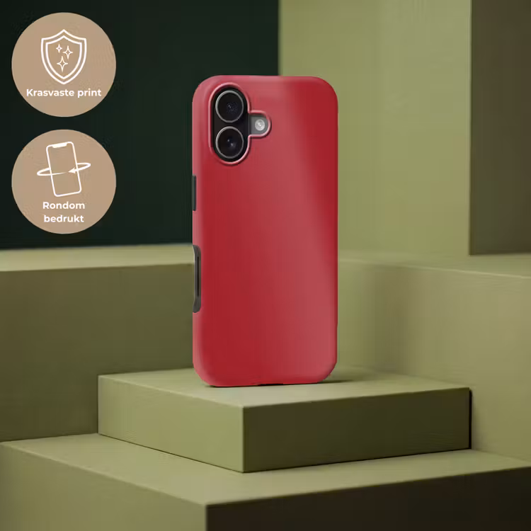 Burgundy - Wine - Rood Toughcase MagSafe Apple iPhone 17 klein 1017 -USP_PrintM_NL
