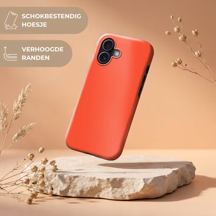 Burnt - Coral - Oranje Toughcase MagSafe Apple iPhone 17 klein 1017 -USP_RandenV_NL