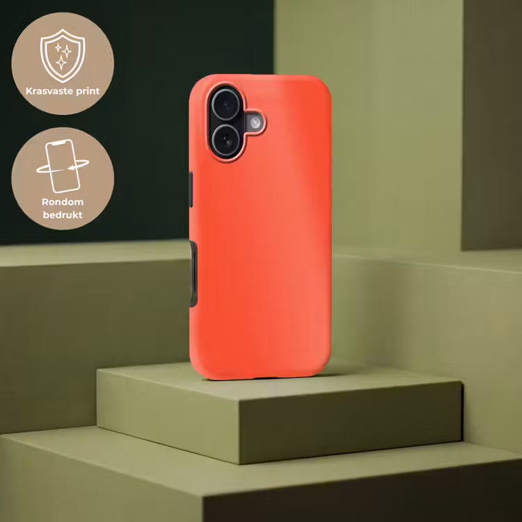 Burnt - Coral - Oranje Toughcase MagSafe Apple iPhone 17 klein 1017 -USP_PrintM_NL