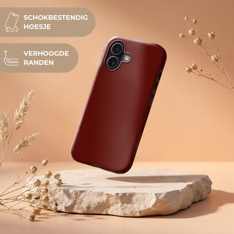 Burnt - Mahogany - Rood Toughcase MagSafe Apple iPhone 17 klein 1017 -USP_RandenV_NL