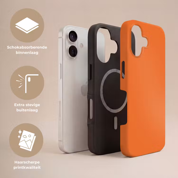 Burnt - Sienna - Oranje Toughcase MagSafe Apple iPhone 17 klein 1017 -USP_Lagen_NL