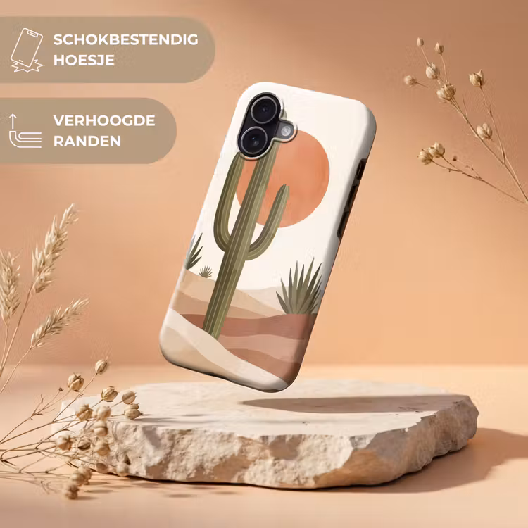 Cactus - Duinen - Modern - Landschap - Groen Toughcase MagSafe Apple iPhone 17 klein -USP_RandenV_NL