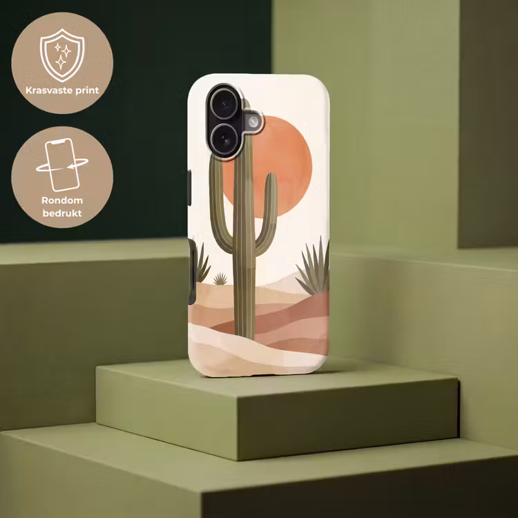 Cactus - Duinen - Modern - Landschap - Groen Toughcase MagSafe Apple iPhone 17 klein -USP_PrintM_NL