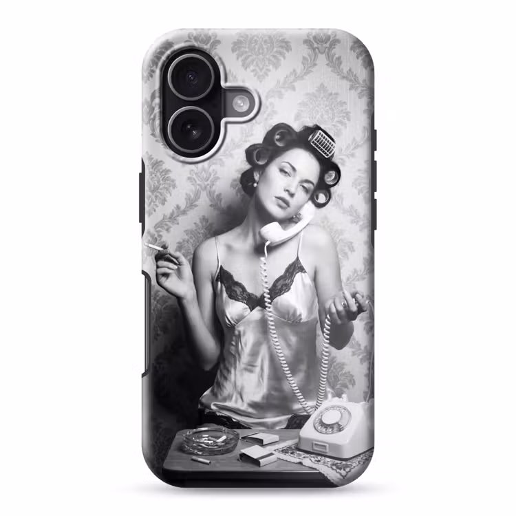 Chic - Vrouw - Zwart - Wit Toughcase MagSafe Apple iPhone 17 klein -3d