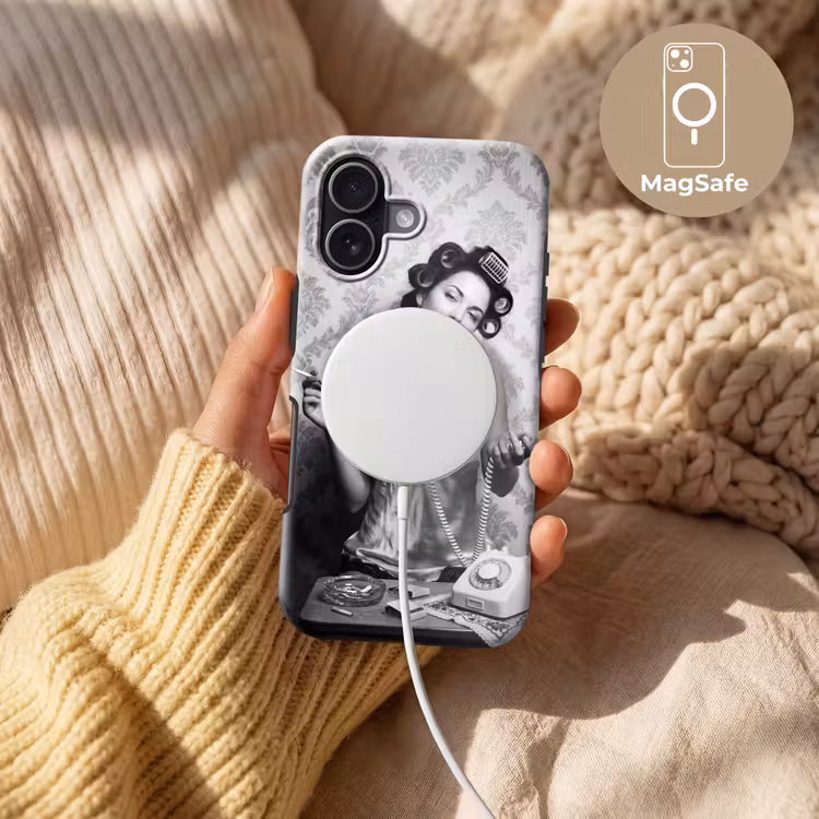 Chic - Vrouw - Zwart - Wit Toughcase MagSafe Apple iPhone 17 klein -USP_MagsafeV