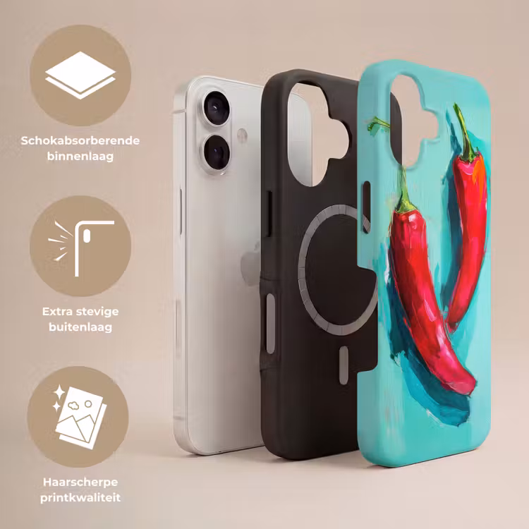 Chilipepers - Geverfd - Rood Toughcase MagSafe Apple iPhone 17 klein -USP_Lagen_NL