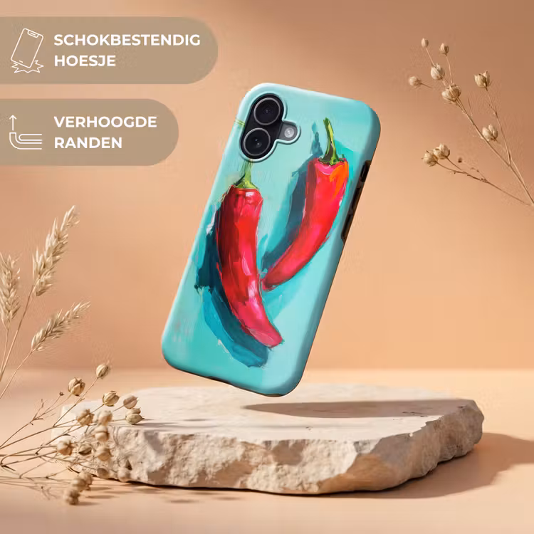 Chilipepers - Geverfd - Rood Toughcase MagSafe Apple iPhone 17 klein -USP_RandenV_NL