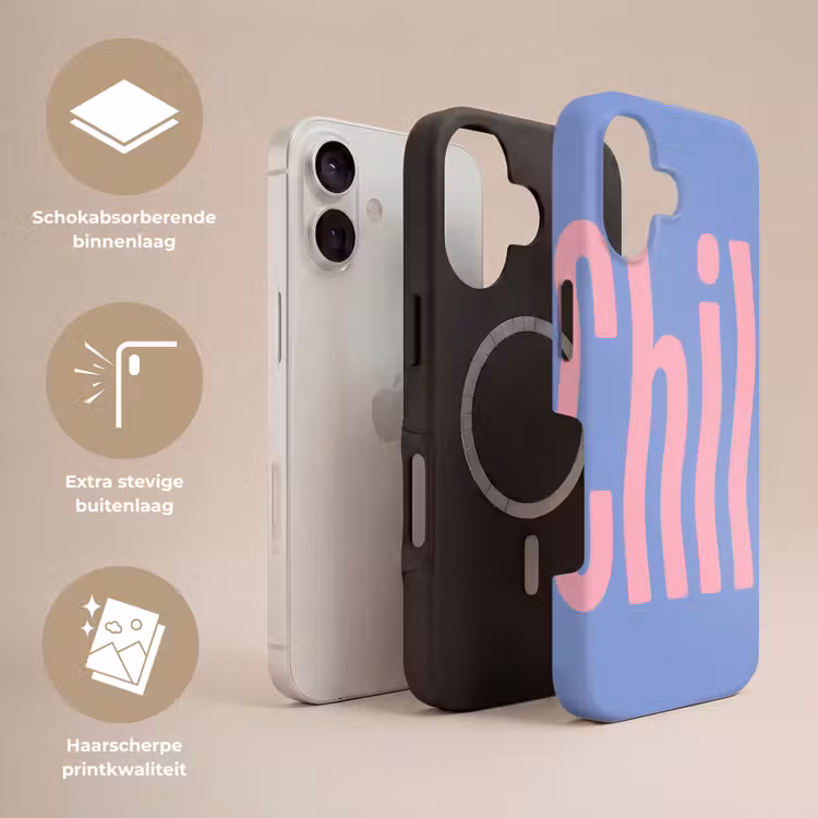 Chill - Roze - Blauw - Golvend Toughcase MagSafe Apple iPhone 17 klein -USP_Lagen_NL