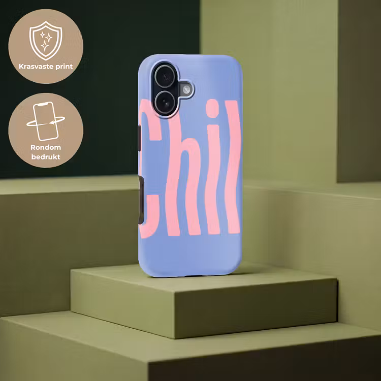 Chill - Roze - Blauw - Golvend Toughcase MagSafe Apple iPhone 17 klein -USP_PrintM_NL