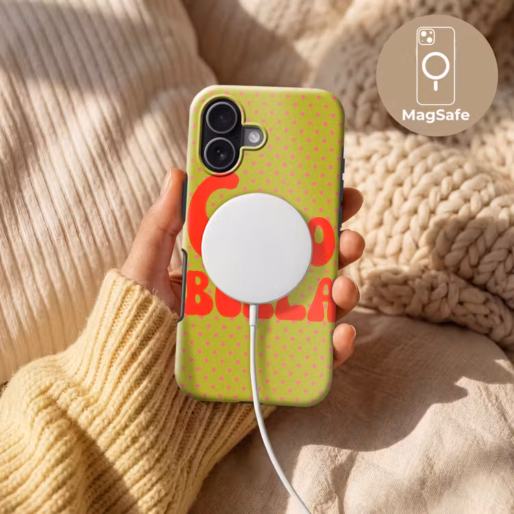 Ciao bella - Rood - Groen - Stippen Toughcase MagSafe Apple iPhone 17 klein -USP_MagsafeV