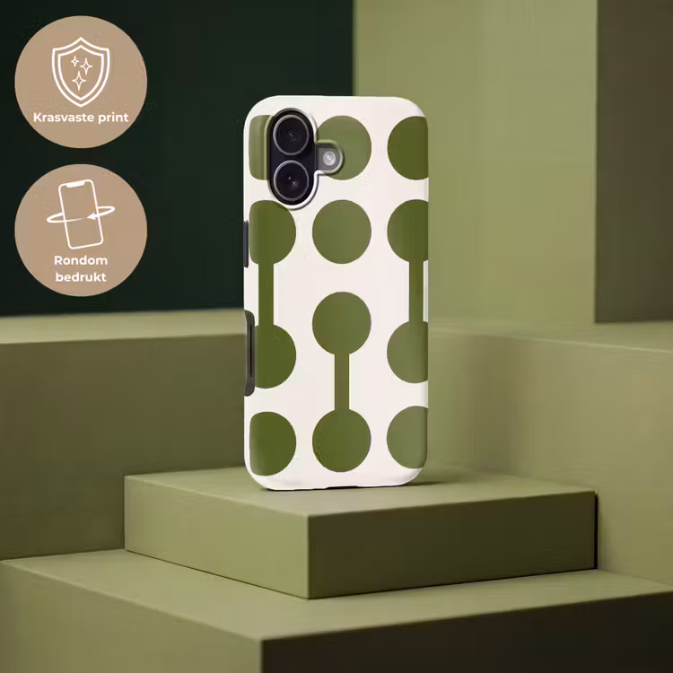 Cirkels - Geometrisch - Abstract - Modern - Groen Toughcase MagSafe Apple iPhone 17 klein -USP_PrintM_NL