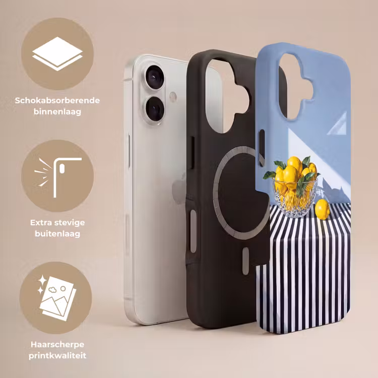 Telefoonhoesje Toughcase - Citroenen - Fruit - Geel - Citroenen - Fruit - Geel Toughcase MagSafe Apple iPhone 17 klein