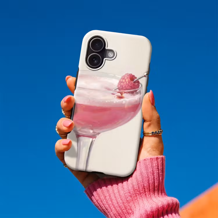 Cocktail - Framboos - Drank - Modern - Roze Toughcase MagSafe Apple iPhone 17 klein -Sfeer1V