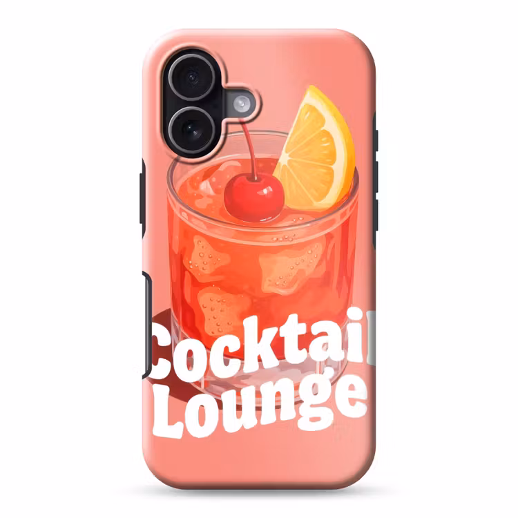 Cocktail Lounge - Glas - Koraal Toughcase MagSafe Apple iPhone 17 klein -3d