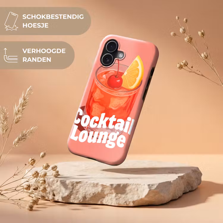 Cocktail Lounge - Glas - Koraal Toughcase MagSafe Apple iPhone 17 klein -USP_RandenV_NL