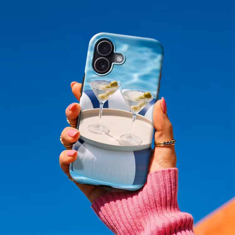 Cocktail - Zwembad - Zomer - Blauw Toughcase MagSafe Apple iPhone 17 klein -Sfeer1V