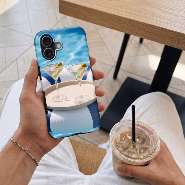 Cocktail - Zwembad - Zomer - Blauw Toughcase MagSafe Apple iPhone 17 klein -Sfeer1M