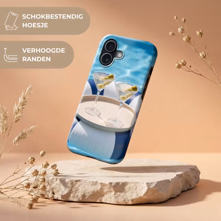 Cocktail - Zwembad - Zomer - Blauw Toughcase MagSafe Apple iPhone 17 klein -USP_RandenV_NL