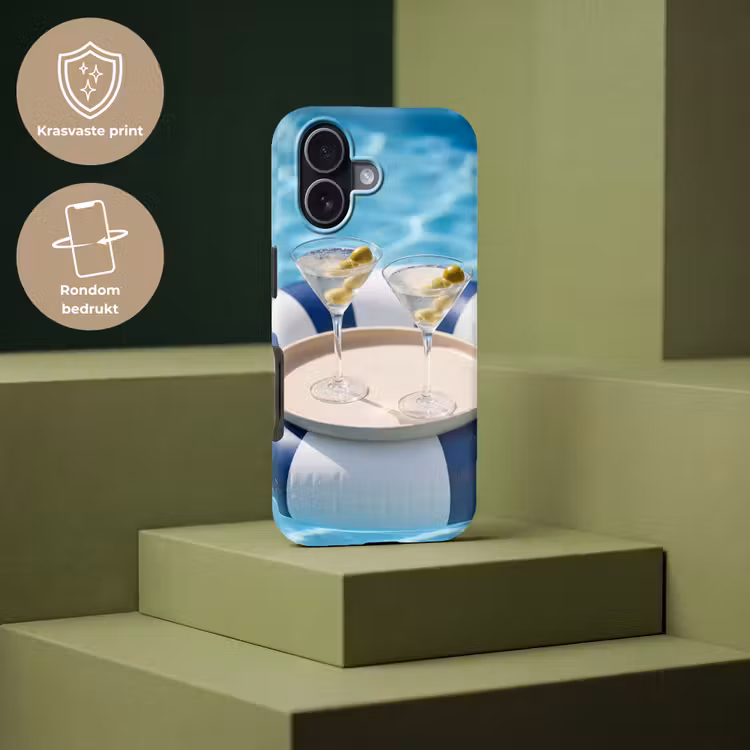 Cocktail - Zwembad - Zomer - Blauw Toughcase MagSafe Apple iPhone 17 klein -USP_PrintM_NL