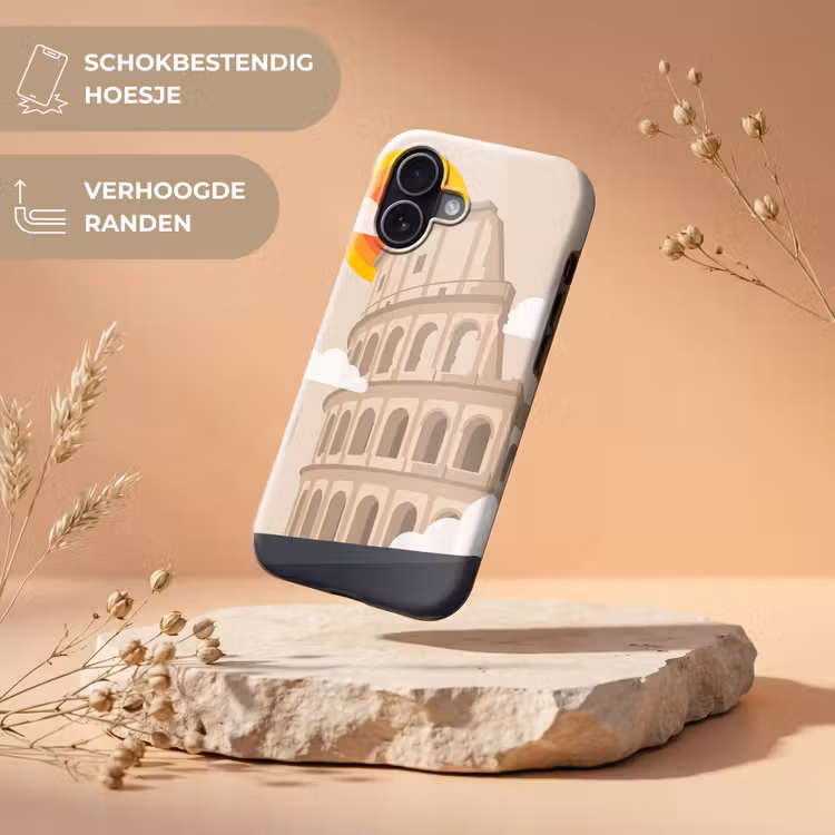 Colosseum - Zonsopgang - Rome - Architectuur - Beige Toughcase MagSafe Apple iPhone 17 klein -USP_RandenV_NL