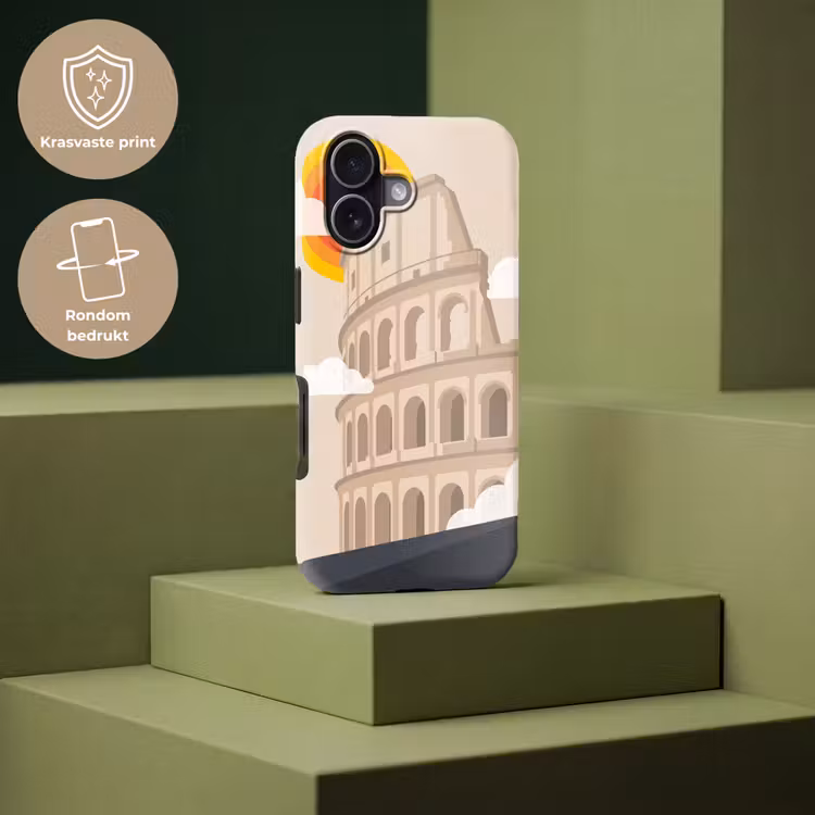 Colosseum - Zonsopgang - Rome - Architectuur - Beige Toughcase MagSafe Apple iPhone 17 klein -USP_PrintM_NL