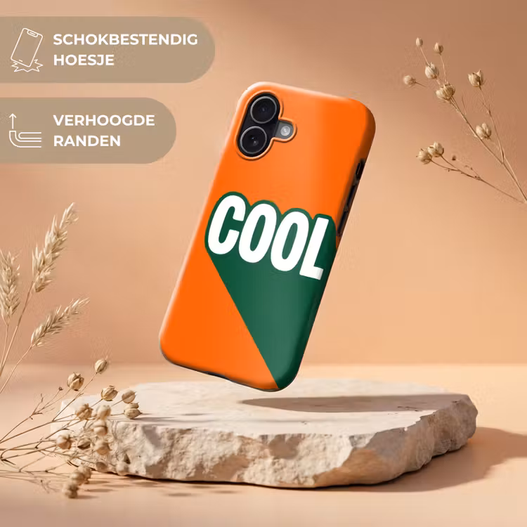 Cool - Oranje - Groen Toughcase MagSafe Apple iPhone 17 klein -USP_RandenV_NL