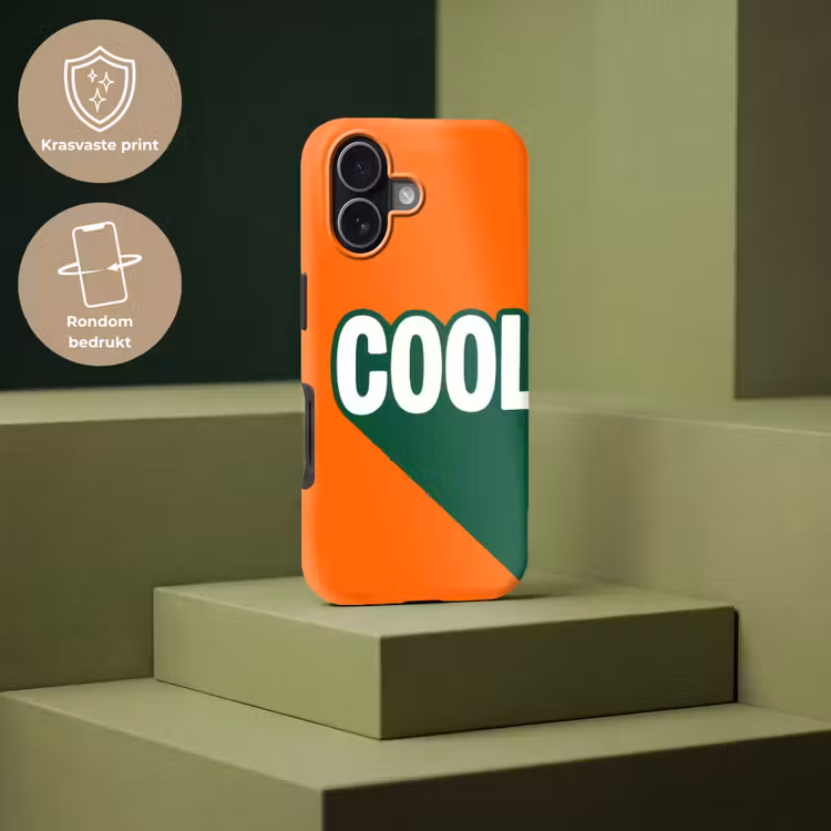 Cool - Oranje - Groen Toughcase MagSafe Apple iPhone 17 klein -USP_PrintM_NL