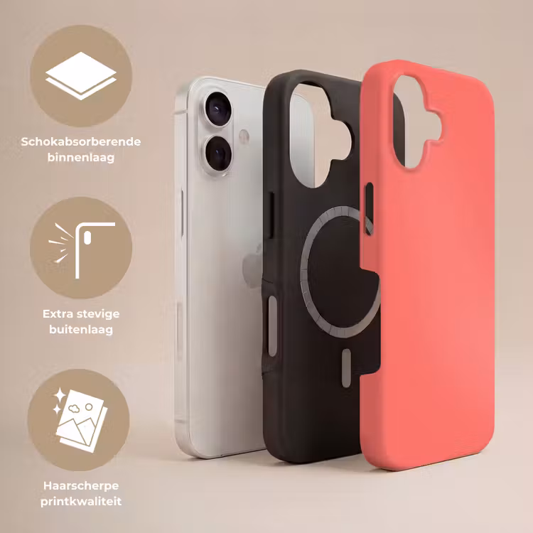 Coral - Punch - Koraal Toughcase MagSafe Apple iPhone 17 klein 1017 -USP_Lagen_NL