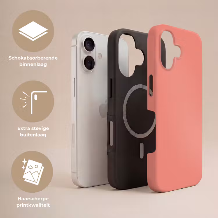 Coral - Reef - Rood Toughcase MagSafe Apple iPhone 17 klein 1017 -USP_Lagen_NL