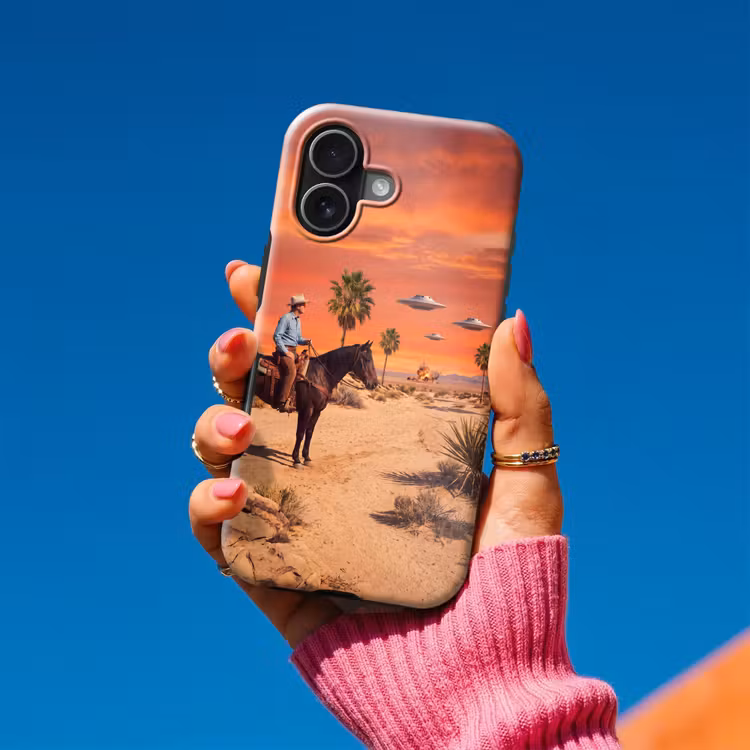 Telefoonhoesje Toughcase - Cowboy - Paard - Woestijn - Cowboy - Paard - Woestijn Toughcase MagSafe Apple iPhone 17 klein