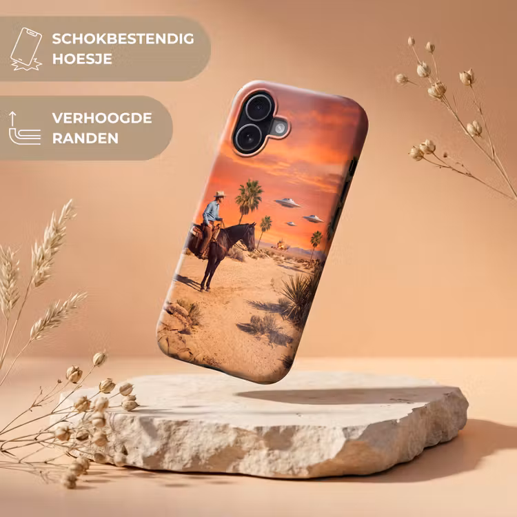 Telefoonhoesje Toughcase - Cowboy - Paard - Woestijn - Cowboy - Paard - Woestijn Toughcase MagSafe Apple iPhone 17 klein