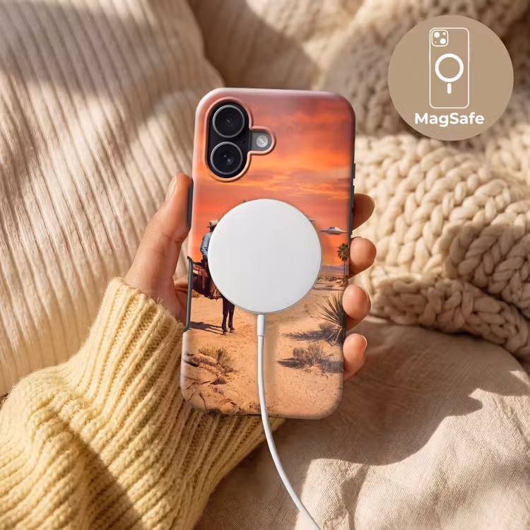 Telefoonhoesje Toughcase - Cowboy - Paard - Woestijn - Cowboy - Paard - Woestijn Toughcase MagSafe Apple iPhone 17 klein
