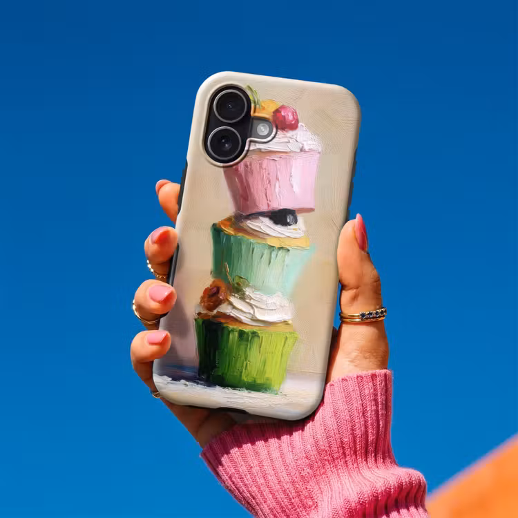Cupcakes - Gestapeld - Kleurrijk - Fruit Toughcase MagSafe Apple iPhone 17 klein -Sfeer1V