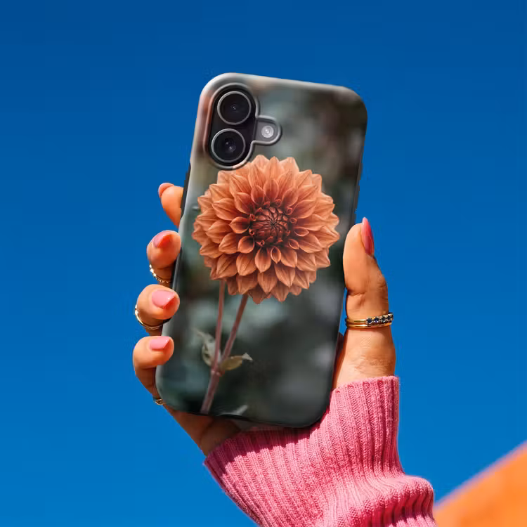 Dahlia - Bloem - Natuur - Sfeervol Toughcase MagSafe Apple iPhone 17 klein -Sfeer1V