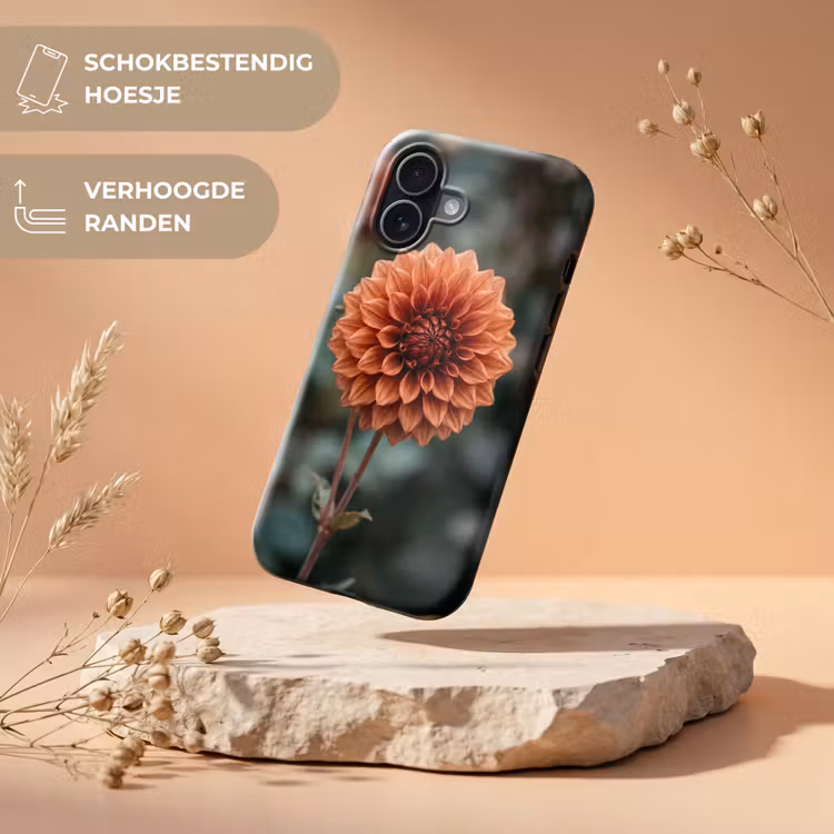 Dahlia - Bloem - Natuur - Sfeervol Toughcase MagSafe Apple iPhone 17 klein -USP_RandenV_NL