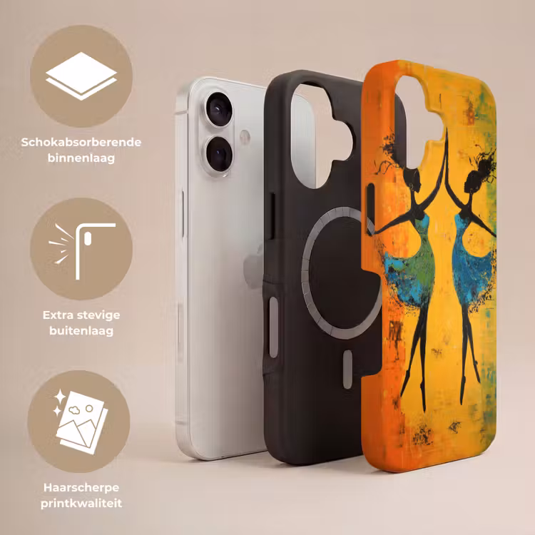 Dansen - Vrouwen - Verfstructuur Toughcase MagSafe Apple iPhone 17 klein -USP_Lagen_NL