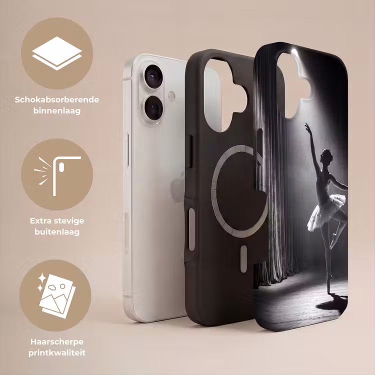 Danser - Podium - Zwart-wit - Kunst - Klassiek Toughcase MagSafe Apple iPhone 17 klein -USP_Lagen_NL