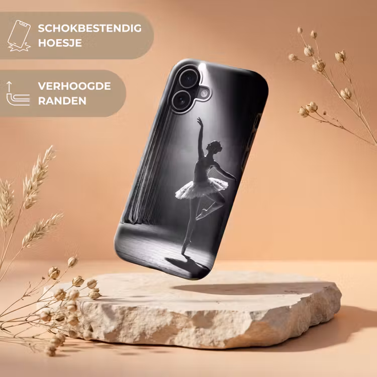 Danser - Podium - Zwart-wit - Kunst - Klassiek Toughcase MagSafe Apple iPhone 17 klein -USP_RandenV_NL