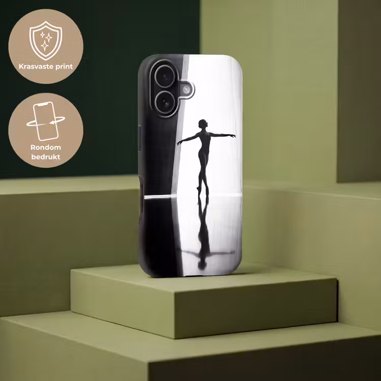 Danser - Silhouette - Kunst - Modern - Zwart-wit Toughcase MagSafe Apple iPhone 17 klein -USP_PrintM_NL
