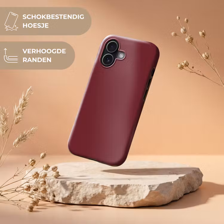 Dark - Garnet - Rood Toughcase MagSafe Apple iPhone 17 klein 1017 -USP_RandenV_NL
