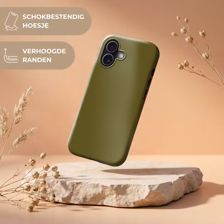 Dark - Olive - Groen Toughcase MagSafe Apple iPhone 17 klein 1017 -USP_RandenV_NL