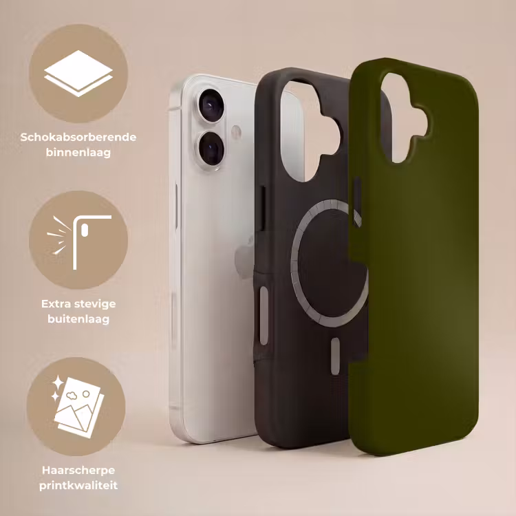 Dark - Olive - Groen Toughcase MagSafe Apple iPhone 17 klein 1017 -USP_Lagen_NL