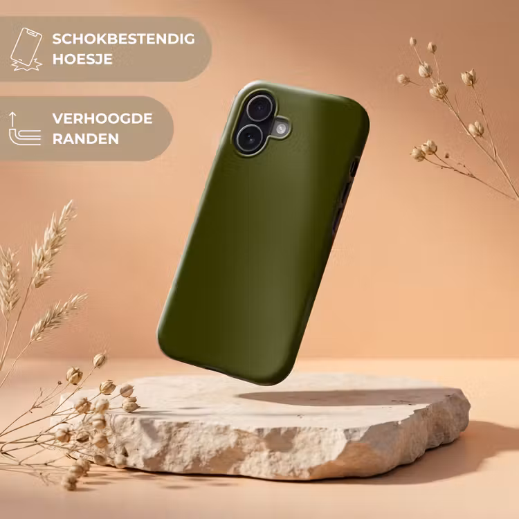 Dark - Olive - Groen Toughcase MagSafe Apple iPhone 17 klein 1017 -USP_RandenV_NL
