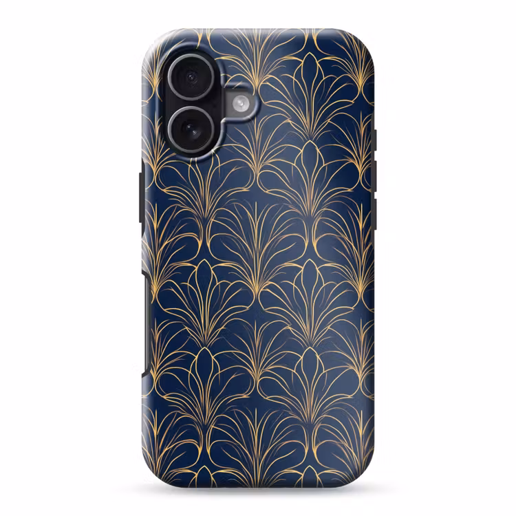 Deco - Waaier - Blauw Toughcase MagSafe Apple iPhone 17 klein 1017 -3d